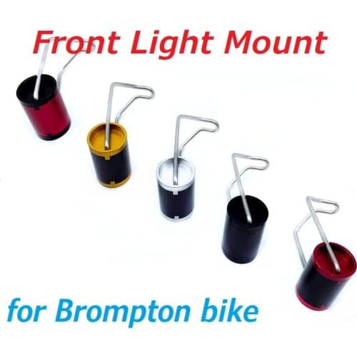 Bicycle Front Light Mount Stainless Wire Aluminum Alloy Lights Bracket For Brompton Folding Bike
