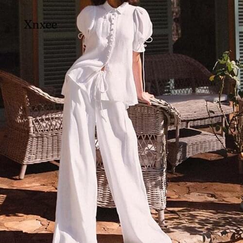 2021 Summer Harajuku T Shirt Ruffled Puff Sleeves Blouses Sweet Women-Bow Tie Doll Shirts Spring New Top Causal Blusas Mujer