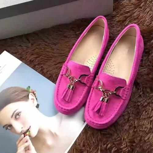 New Genuine leather Women flats Handmade Women Casual leather shoes Leather Moccasin Fashion Women Driving Shoes