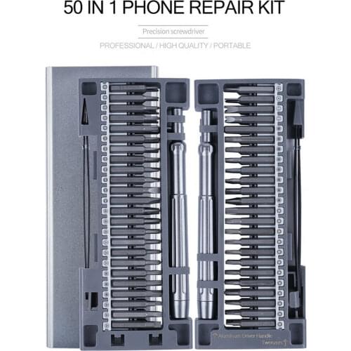 50 Pcs/set Screwdriver Assortment Portable Watch Headset Computer Cellphone Repair Screwdriver Repair Tool For Iphone Xiaomi