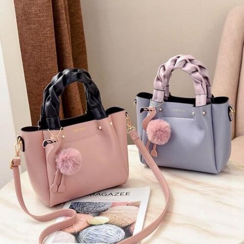 New European and American big bag fashion Simple diagonal cross bag Bucket handbag maduo 23X12X20cm
