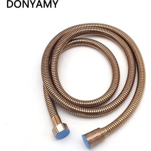 Newly 5 Color Bathroom Shower Hose Plumbing Flexible Antique Brass Chrome For Bathroom Accessories Water Hose Tools G1/2