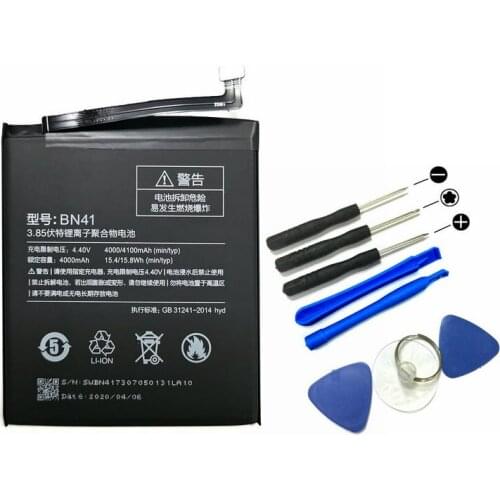 New BN41 4100mAh Battery For Xiaomi Redmi Note 4 MTK Helio X20 / Redmi Note 4X Pro 4G+64G Phone Batteries + Tracking Code