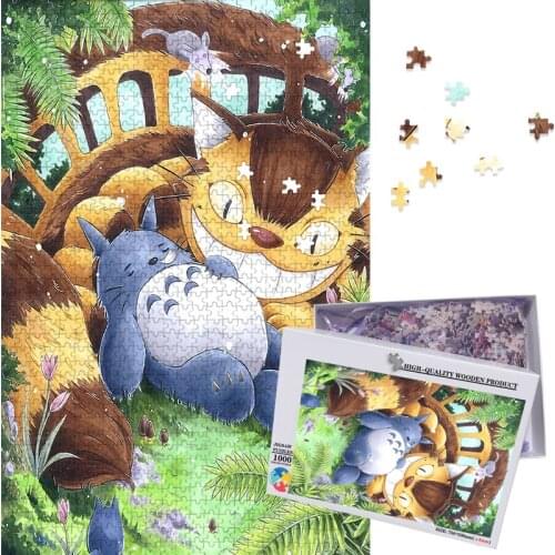 MOMEMO 1000 Pieces Puzzle Hayao Miyazaki Cartoon Anime Jigsaw My Neighbor Totoro for Adults Children Kids Educational Toys Gifts