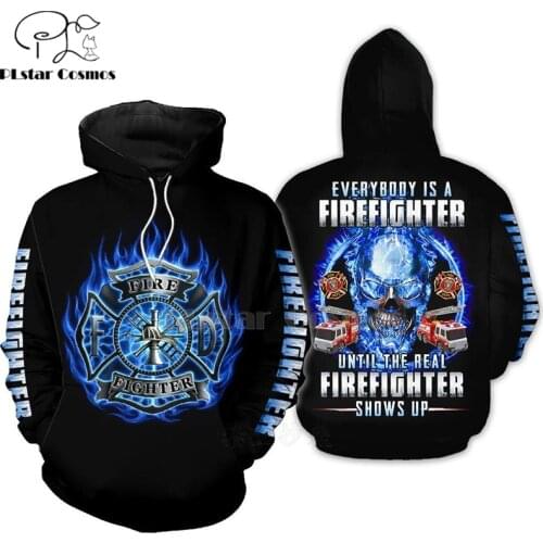 Firefighting FireFighter Firemen Hero Harajuku casual Tracksuit 3D Print Hoodies/Sweatshirt/Jacket/Mens Women skull pullover-14