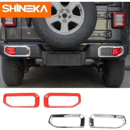 SHINEKA Lamp Hoods For Jeep Wrangler JL 2018+ ABS Car Rear Fog Light Lamp Decoration Cover For Jeep Wrangler JL Accessories