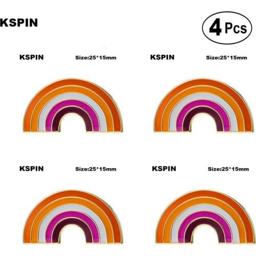 Sun Set Pride Rainbow Shape Badge Lapel Pin Brooches Pins Flag badge Brooch Badges