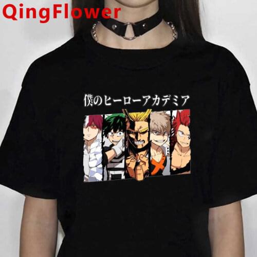 My Hero Academia Bakugou Todoroki Boku No Hero Academia top tees female harajuku print japanese summer top harajuku