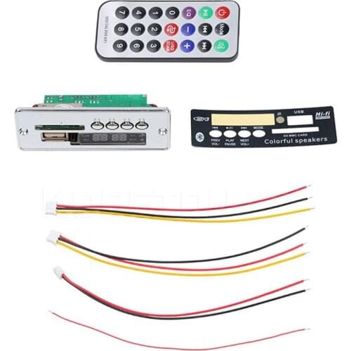 USB MP3 Decoder Board Module Car USB Bluetooth Hands-free MP3 Player Integrated with Remote Control USB FM Aux Radio