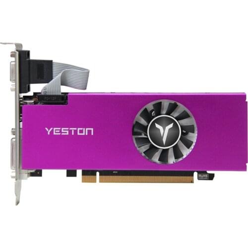 Yeston RX 550 GPU 4GB GDDR5 128bit 1183/6000MHz Gaming Desktop PC PC Video Graphics VGA/DVI-D/HDMI-compatible Adapter