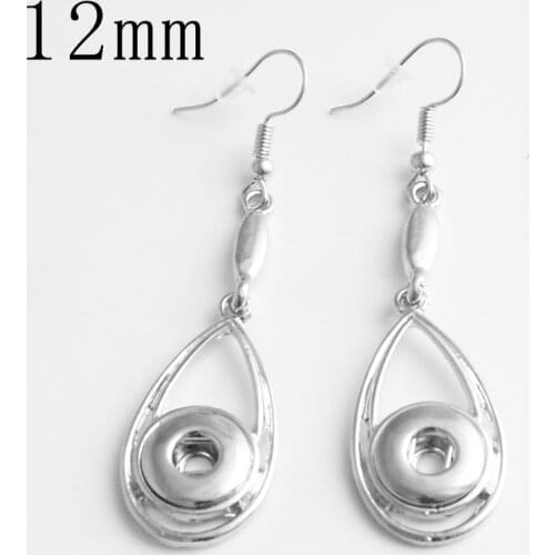 XH6822 NEW 12mm Water drop Snap button Earring