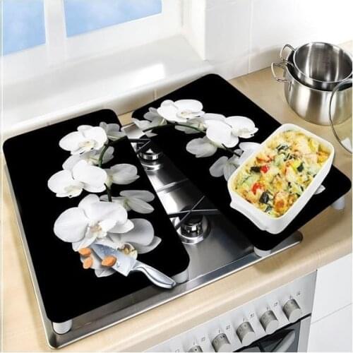 Cooker Protector 2-Cut Board White Orchid 30*52 cm Microwave oven air fryer Fryer without oil