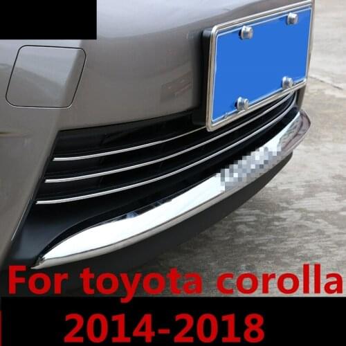 For toyota corolla 2014-2018 Stainless Steel Front Bumper Skid Protector Guard Plate Cover Trims 1pcs Exterior Auto Accessories