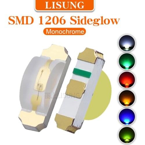 1000pcs/bag Side Smd 1206 1204 Side Smd Smd Smt Led Light Kit Led Package Red White Green Blue Yellow 1204 Led