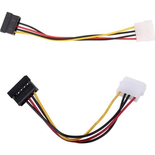 1 Pcs IDE/Molex/IP4/4-Pin to SATA Power 15-Pin Connector &1 Pcs SATA Power Female to Molex Male Adapter Converter Cable