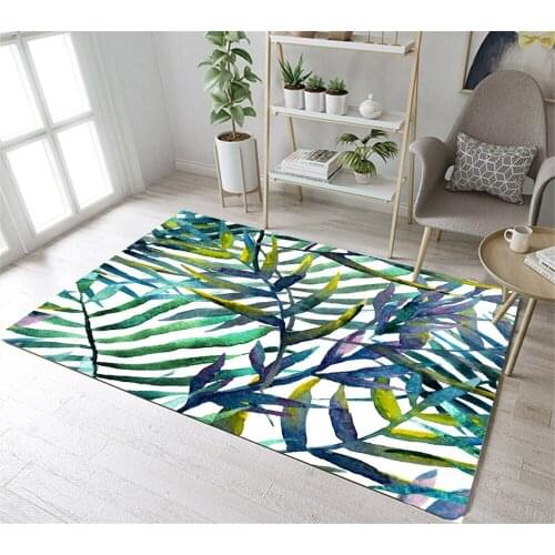 Watercolor Trees Branches Leaves Natural Home Childrens Room Floor Cushion Kitchen Area Rugs Bathroom Carpets Non-Slip Mat