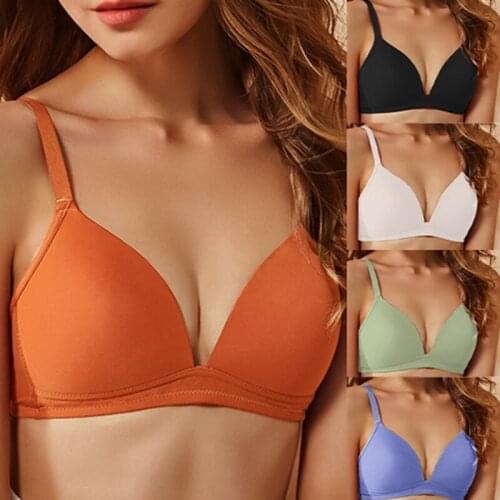 Seamless Bra Women Push Up Thin Cup Adjustable Bras No Steel Ring Underwear Smooth Breathable Bralette Plus Size Sports Bra