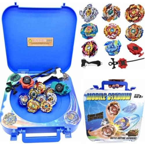 Beyblades burst Mobile beystadium set recoger caja estadio de arena con mango lanzador