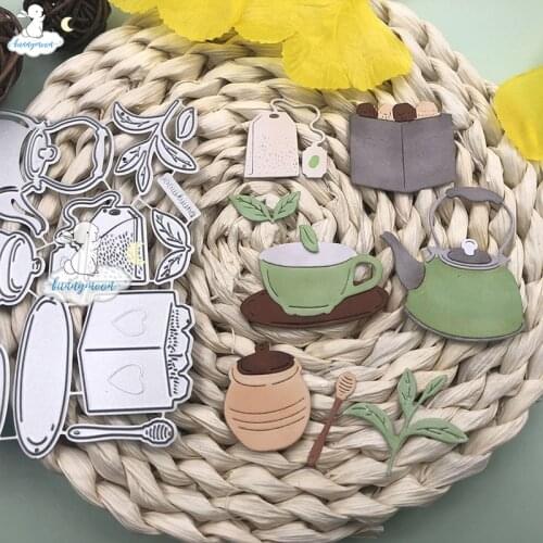 Bunnymoon Make green tea 3D Gift Stitched DIY Scrapbooking Stamps Craft Embossing Die Cut Making Stencil Template