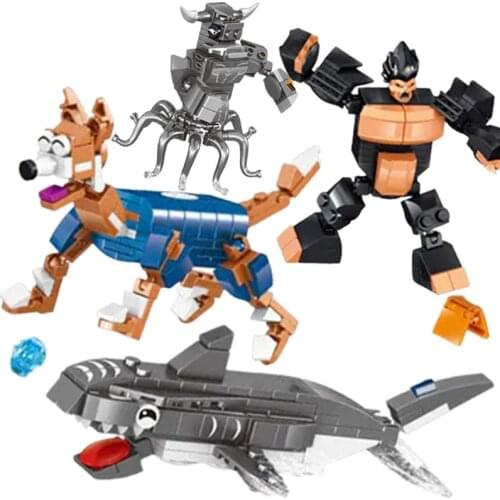 2021 Sharks Orangutans Uzumakis Dogs Tortoises Mitsukis Gaaras Namikazes Building Blocks Classic Model Sets Bricks Kids Kits