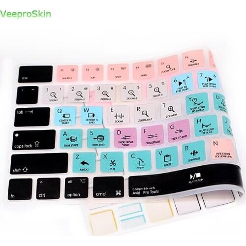 For Apple Magic Mla22B/A Shortcut Functional Keyboard Cover Keypad Silicone Skins Protector Us Version Avid Pro Tools Hotkey