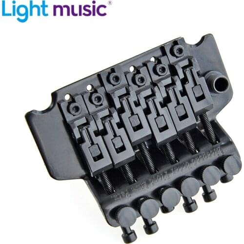 Electric Guitar Tremolo Bridge Systems with logo Double Locking Edge with Whammy Bar Black Gold Chrome