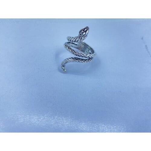 European and American punk personality open snake ring ring silver-plated alloy animal snake shape male ring