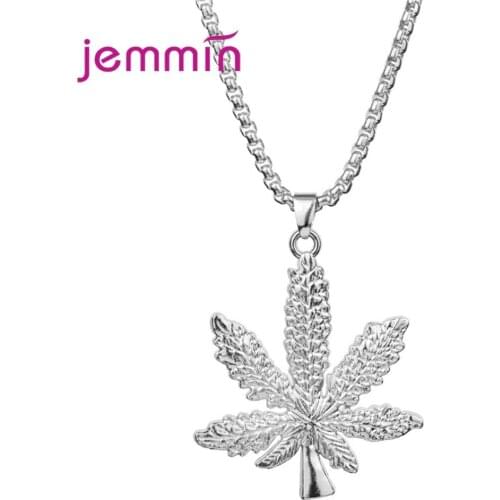 Exquisite Fine 925 Sterling Silver Fine Necklaces for Women Girls Choker Accessories Jewelry Cute Maple Leaf Design 3 Color Sale