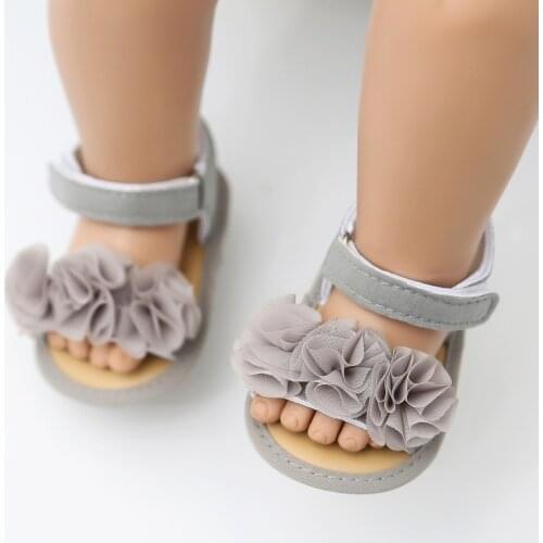 Summer Newborn Baby Girl Flower Fashion Soft-soled Non-slip Toddler Sandals Shoes