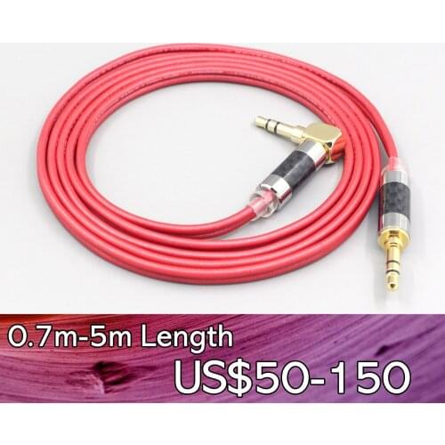 LN007658 Red XLR Black 99% Pure PCOCC Earphone Cable For Fostex T50RP Mk3 T40RP Mk2 T20RP Mk2 Dekoni Audio Blue Headphone