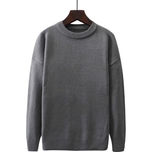 New Arrival Fashion Large Men Winter Thickening O-neck Computer Knitted Plus Size S M L XL 2XL 3XL