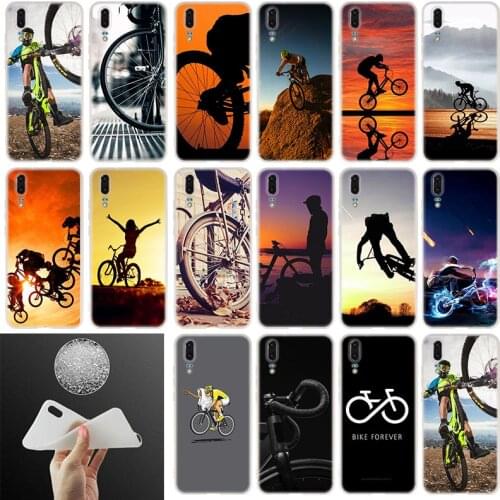 Soft Silicone Case BIKE CYCLING For Huawei P40 P30 P20 Pro P10 Plus Lite P Samrt Z 2019 E 2020