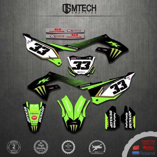 DSMTECH Motorcycle Decals Stickers Graphics Kits For Kawasaki 2019 2020 2021 KXF450 2021 2022 KXF250