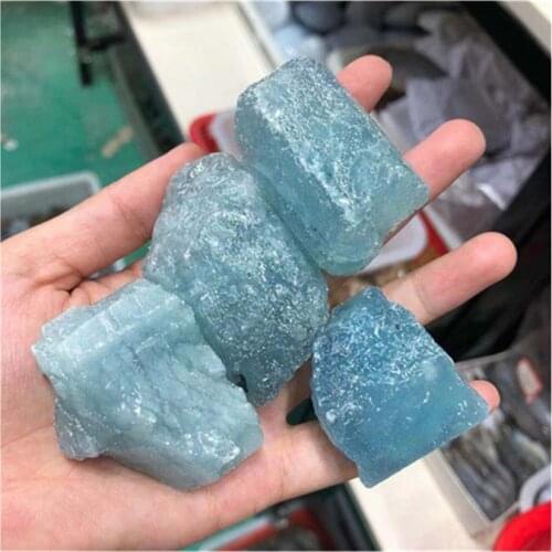 Natural Aquamarine Hand Carved Rough Stones For Decoration