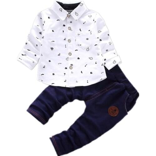 New Spring Autumn Baby Boys Clothes Suit Children Cotton Shirt Pants 2Pcs/sets Toddler Fashion Clothing Infant Kids Tracksuits