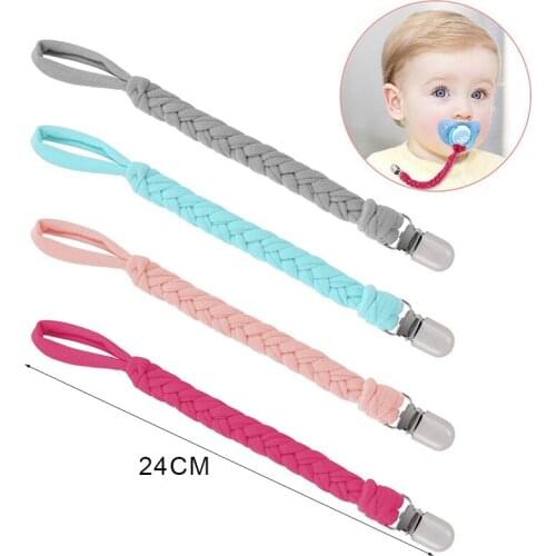New Toddler Knit Feeding Dummy Pacifier Clip For Nipples Baby Teething Soother Holder Strap Chain Baby Feeding Part Baby