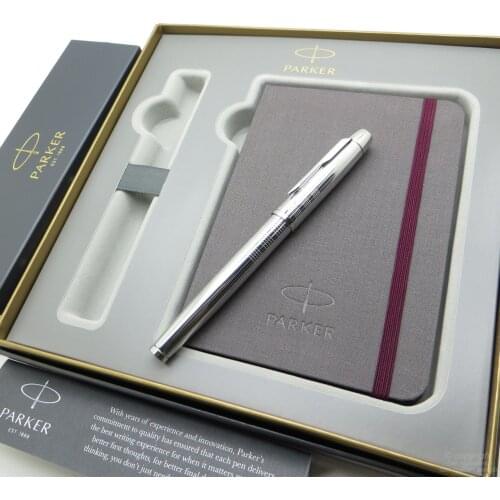 Parker Father 'S Day Special Gift Set Defterli IM Premium Glossy Chrome Signature Pen | İsme Special Pen