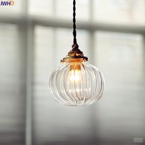 IWHD Nordic Glass Ball Pendant Lamp LED Bedroom Dinning Living Room Copper Hanging Lights Home Indoor Lighting Lamparas Lampen