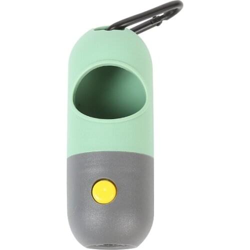 Degradable Dog Poop Bags Dispenser With LED Light Waste Storage Garbage Holder Battery Pet Degradable Poop Bags Dispenser