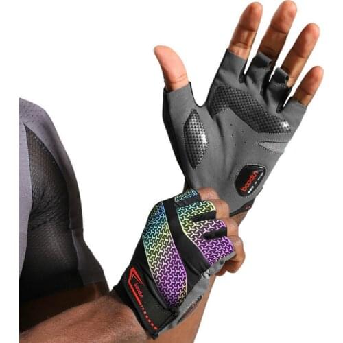 Colorful Women Mens Cycling Gloves Half Finger MTB Gloves Breathable Anti-slip Shockproof Gel Padded Bicycle Riding Gym Glove