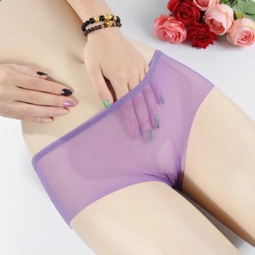 Sexy Panties Womens Underwear Ultra-Thin Briefs Sheer Mesh Super Transparent Soft Sexy Breathable Lingerie Tempting Intimate
