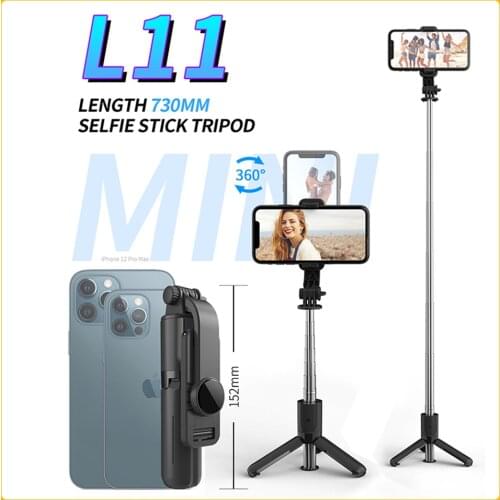 L11 New Wireless Bluetooth Mini 3 in 1 Selfie Stick Foldable Tripod Expandable Monopod For Smartphone Android/IOS Phone