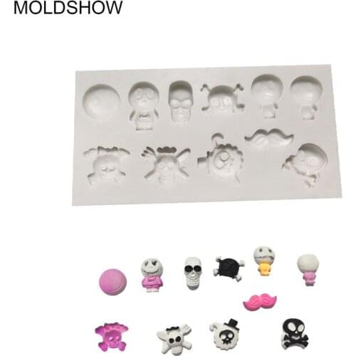 3D Halloween Skeleton&Ghosts Silicone Mold Fondant,Chocolate,Gumpastes Mold,Sugarcraft,DIY Cake Decorating Tool Chocolate