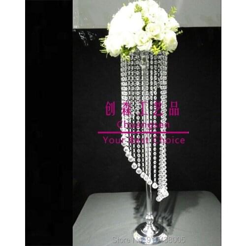 Wedding columns party centerpiece,tall flower stand christmas deco wedding pillar,wedding lead road gold flower holders