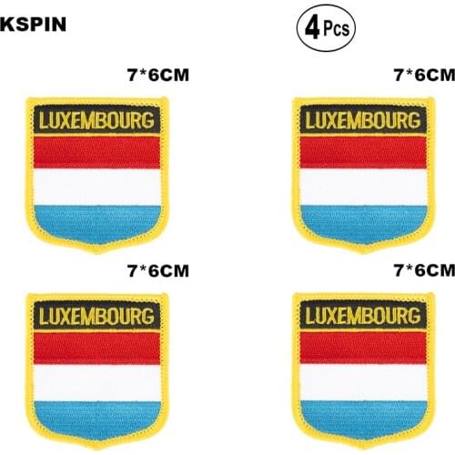 Luxembourg Shiled Shape flag patches national flag patches for Cothing DIY Decoration