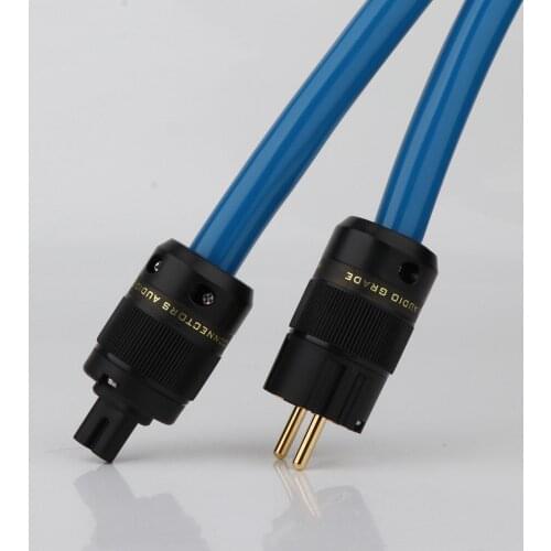 YTER SPX-28 OCC silver plated AC Schuko power cord EU Power line Splay tail plug US hifi amplifter power cable