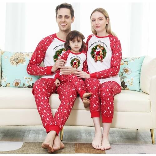 Winter 2021 Family Matching Christmas Pajamas Mother Daughter Clothing Set Mom Daddy Baby Girl Boy Family Look DIY Print Photo