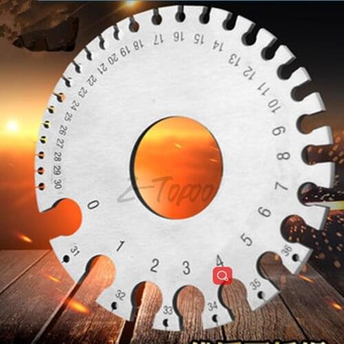 0-36 Round Wire Gauge Weld wire Diameter Gauge Welding Inspection Stainless Steel SWG Standard Inch A.W.G Gauges