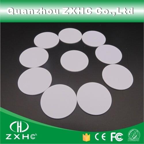 10pcs) Round Shape 25mm NFC Tag Ntag213(Ntag203 is compatible) Plastic(PVC) Coin Cards Used For Android And All NFC Phone