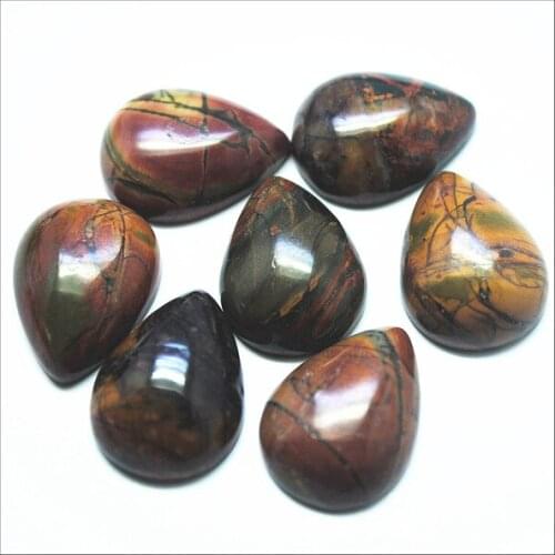 15pcs nature gem stone cabochons picaso stone cabs wholesale beads cabochons round and dropwater shape factory selling